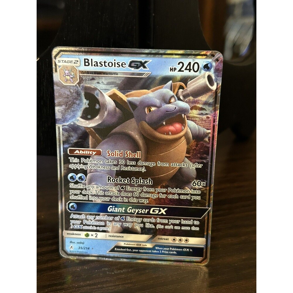 Pokemon TCG Blastoise GX 35/214 SM Unbroken Bonds Holo Ultra Rare 2019 ENG NM